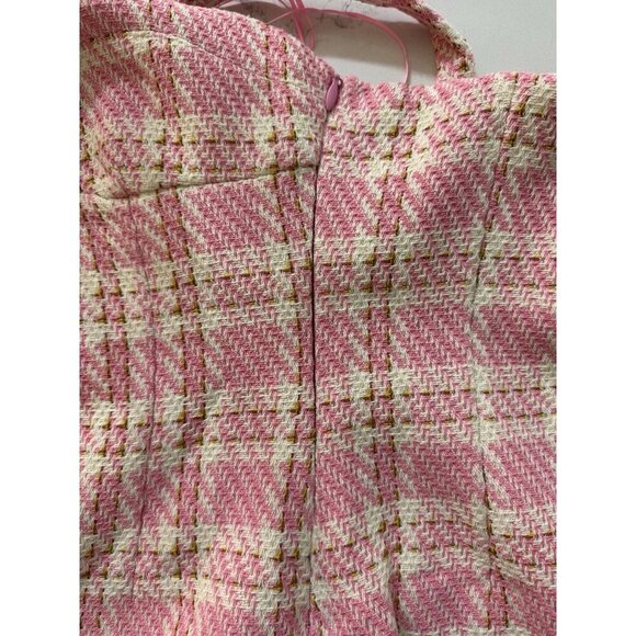 NWOT Endless Rose Dress Women’s Small Pink Tweed Corset Sweetheart Preppy Spring - Picture 11 of 16